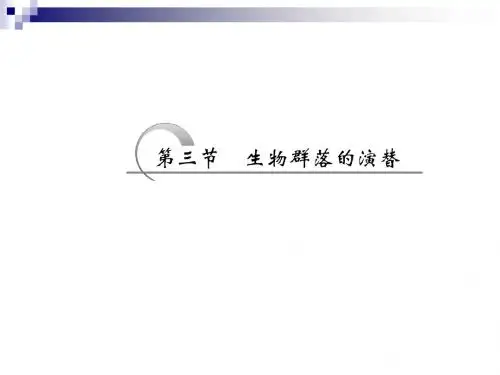 苏教版必修三 3.3生物群落的演替 课件(30张)