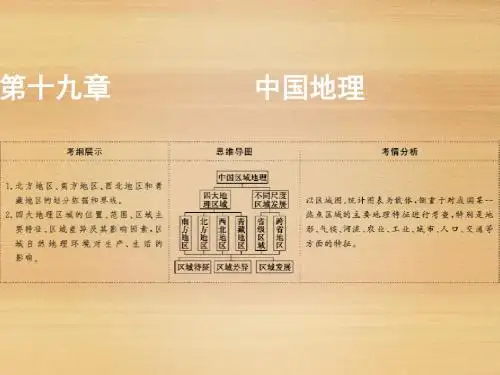 2019届一轮复习地理(人教版) ：第十九章 第3讲 中国地理分区+课件(97张)
