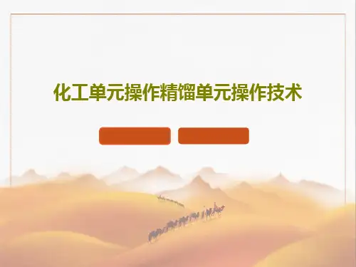 化工单元操作精馏单元操作技术24页PPT