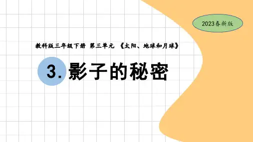 教科版小学三年级下册科学3-3《影子的秘密》(教学课件)
