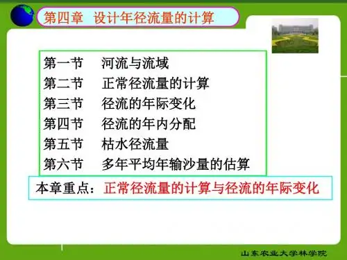 第四章设计年径流量的计算gao