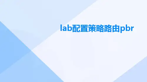LAB配置策略路由PBR