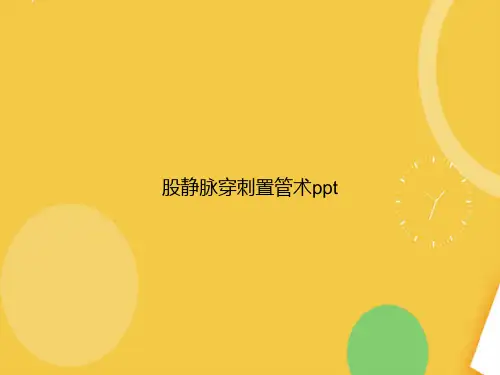 股静脉穿刺置管术.完整PPT资料