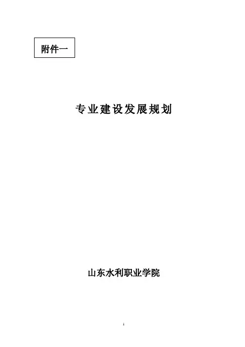 专业建设发展规划