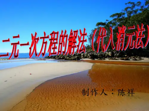 二元一次方程的解法(代入消元法)