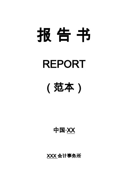 财务审计报告(范本)