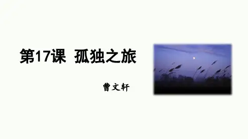 最新统编版语文九年级上册第17课《孤独之旅》课件(共16张PPT)