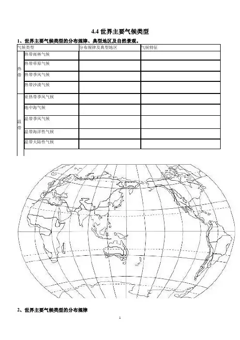 气候类型复习课学案1