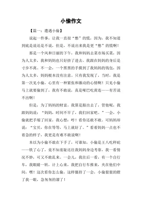 小偷作文_