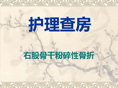 右股骨干粉碎性骨折 ppt课件(1)