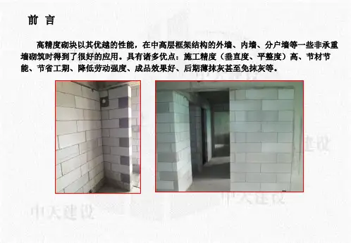 建筑工程高精度砌块施工工法