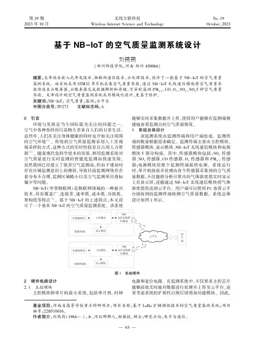 基于NB-IoT_的空气质量监测系统设计