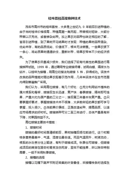 桂味荔枝高接换种技术
