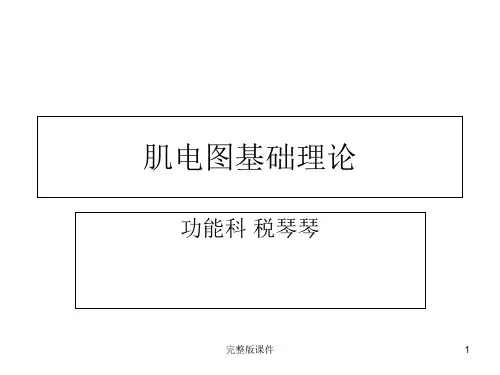 肌电图基础ppt课件