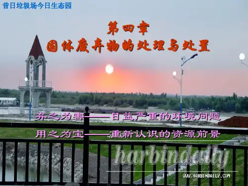 环境科学概论第四章固体废弃物的处理与处置.