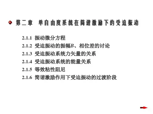单自由度系统在简谐激励下的受迫振动.ppt