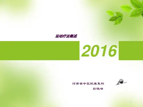 运动疗法概述ppt课件