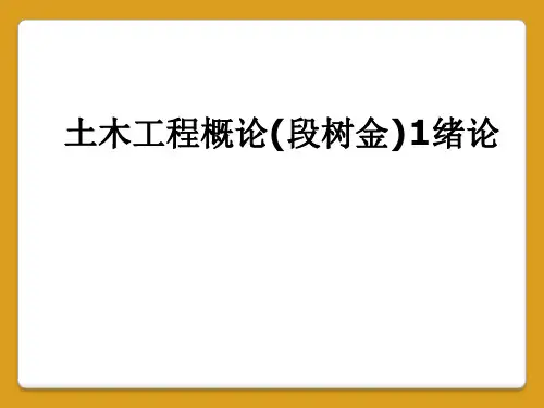 土木工程概论(段树金)1绪论