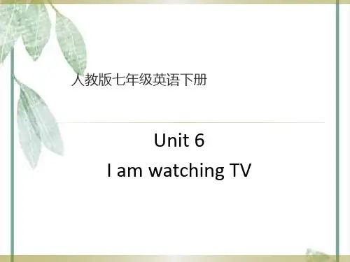 Unit 6 I'm watching TV-现在进行时课件(共10张PPT)