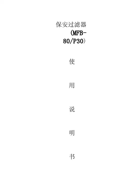 法兰开启保安过滤器分析
