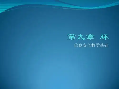 信息安全数学基础ch10环