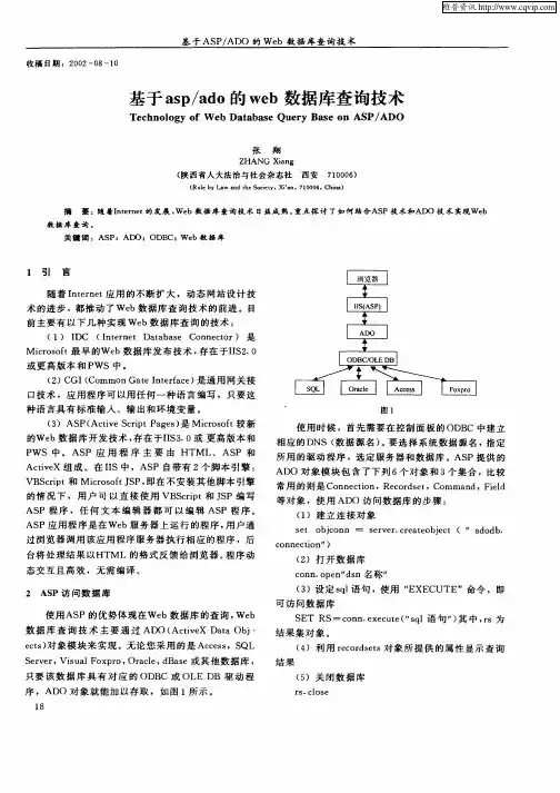 基于asp／ado的web数据库查询技术