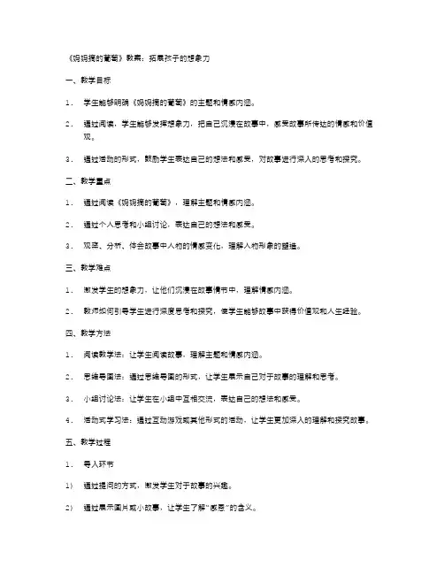 《妈妈摘的葡萄》教案：拓展孩子的想象力
