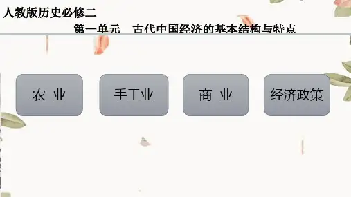 人教版高中历史必修二 第1课 发达的古代农业(共32张PPT)
