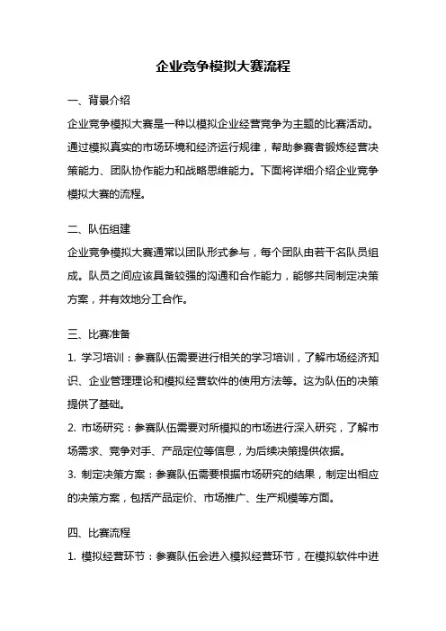 企业竞争模拟大赛流程