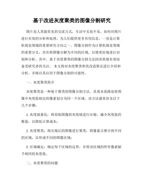 基于改进灰度聚类的图像分割研究