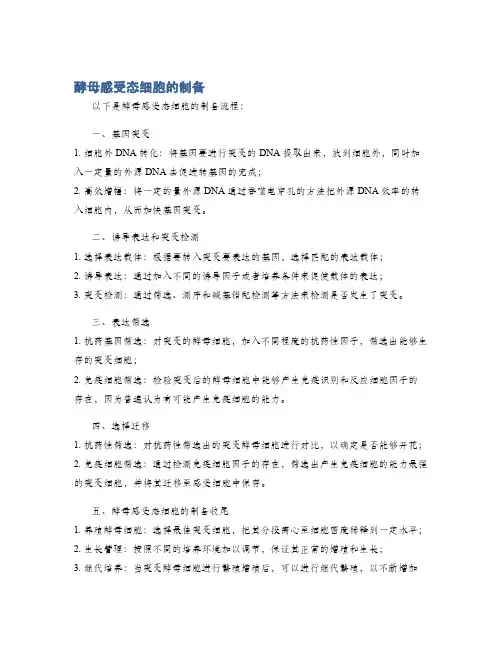 酵母感受态细胞的制备