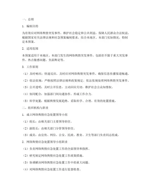 网络舆情舆论应急预案