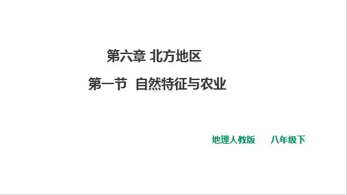 人教版地理八年级下册 6.1自然特征与农业(共20张PPT)