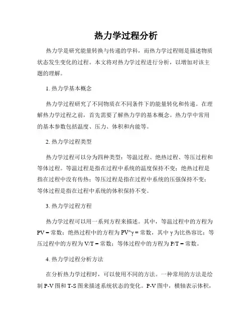 热力学过程分析