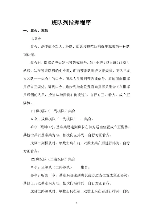 班队列指挥程序.