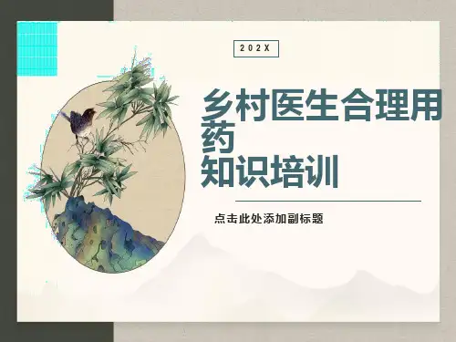 乡村医生合理用药知识培训