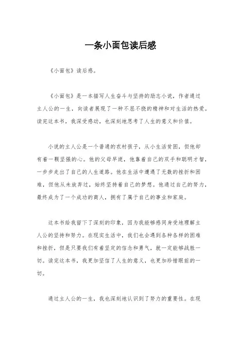 一条小面包读后感