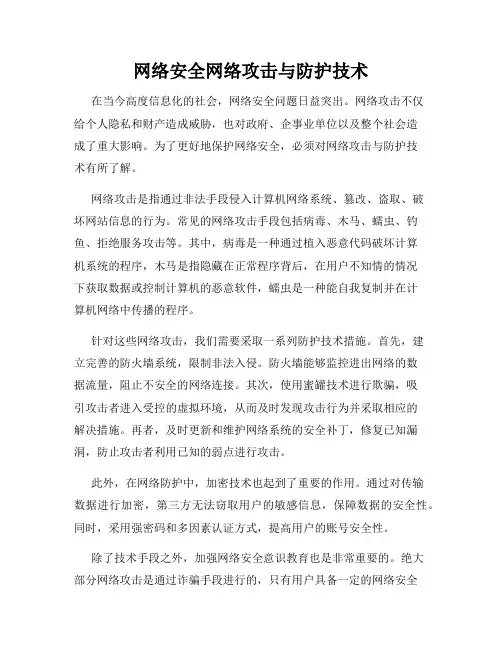 网络安全网络攻击与防护技术