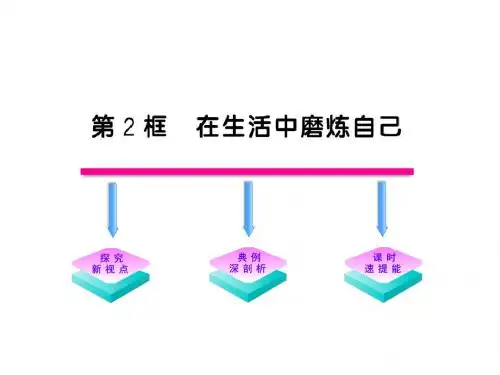 思想品德：4102《在生活中磨练自己》课件(人民版七年