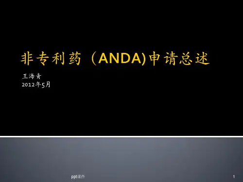 仿制药(ANDA)  ppt课件