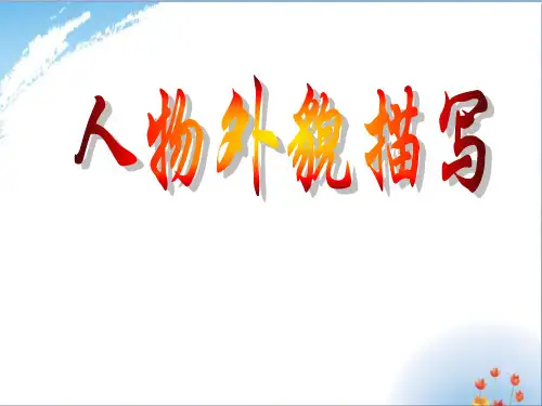 《人物外貌描写》优秀课件PPT