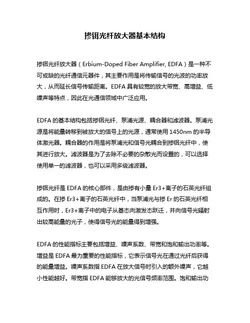 掺铒光纤放大器基本结构