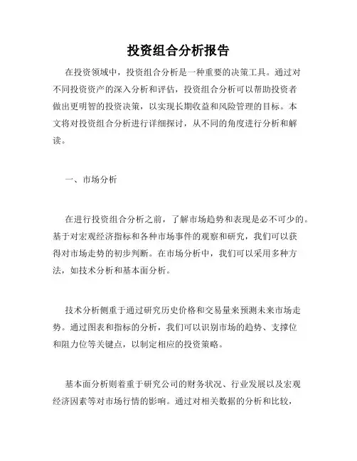 投资组合分析报告
