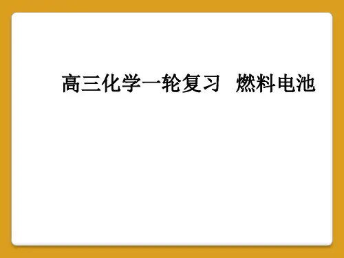 高三化学一轮复习  燃料电池