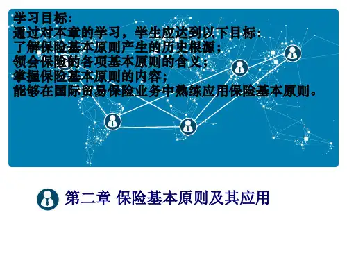 国际贸易保险实务  第二章保险基本原则及其应用
