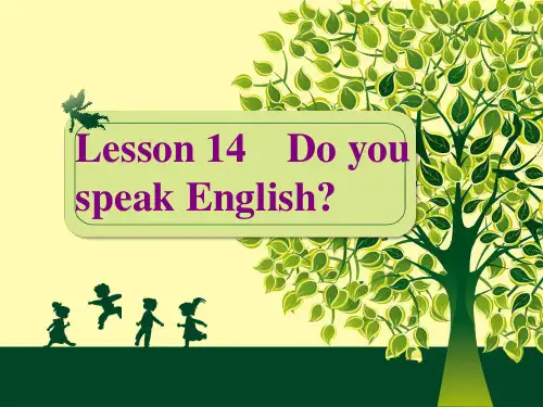 新概念英语第二册Lesson14 Do you speak English(PPT32张)