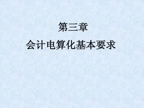 第3章__会计电算化基本要求