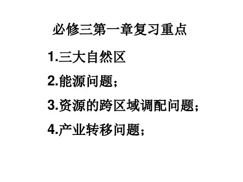 高中地理必修三单元复习重点归纳(39张PPT)