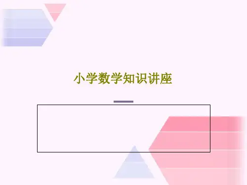 小学数学知识讲座共22页文档