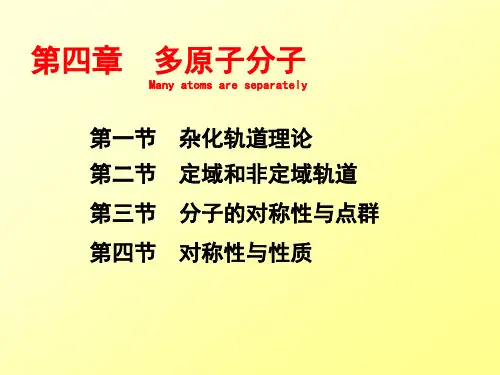 第一节 杂化轨道理论